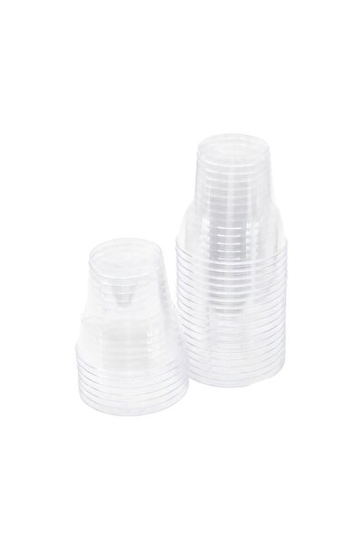 Generic Kristal Mika Bardak 180 cc Şeffaf Plastik Bardak 25’li Paket Dayanıkl...