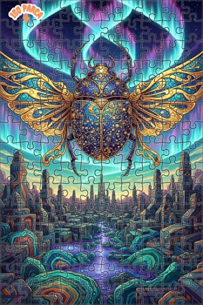 Esranın Dünyası Magical Mystical Insect City Oil Painting Lookalike Art Puzzl...