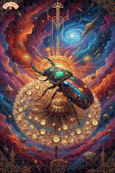 Esranın Dünyası Fabulous Colorful Insect Artwork Double-Layer Framed Wooden P...