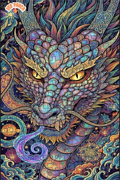 Esranın Dünyası Dragon Dream Oil Painting Lookalike Double Layer Framed Woode...