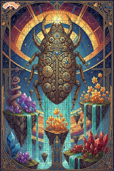 Esranın Dünyası Mechanical Insect Art Double-Layer Framed Wooden Puzzle 500 P...