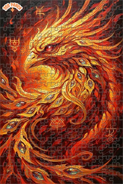 Esranın Dünyası Alevin Magnificent Phoenix Oil Painting Lookalike Double-Laye...