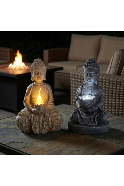 Garden of Eden Buddha Solar - 1 LED - 12,5 x 8,5 x 19 cm - 2 tipuri
