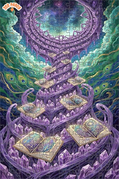 Esranın Dünyası Mysterious Knowledge Crystal Art Double-Layer Framed Wooden P...