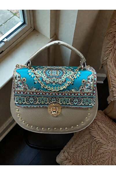 KAYA GİFT AND BAG OVAL DAMGALI KADIN KİLİTLİ EL VE OMUZ ÇANTASI