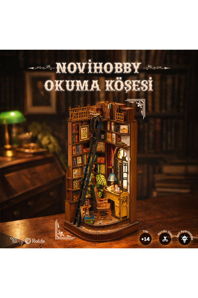 Rolife Okuma Köşesi | Minyatür Kitaplık Maketi Seti | Booknook |