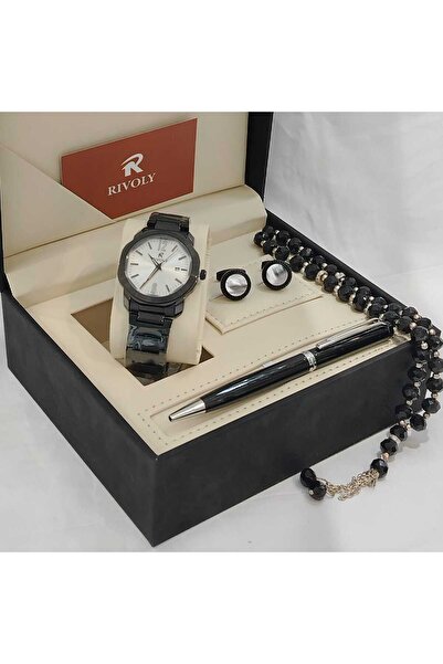 Rivoly Sovereignty Set: Watch + Pen + Cufflinks + Prayer Beads