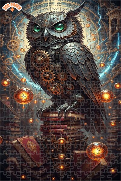Esranın Dünyası Mechanical Owl Artwork Double Layer Framed Wooden Puzzle 250 ...