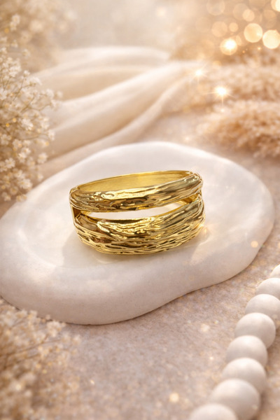 Adatepe Atelier Gold Kalın Kelepçe