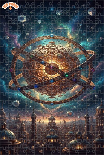 Esranın Dünyası Visual Aesthetic Steampunk Universal Armillary Sphere Double-...