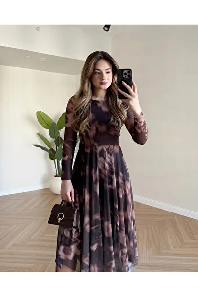 Tarzımızbir Harbor Midi boy Desenli Elbise