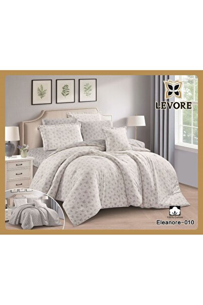 Levore Eleanore Cotton Bedspread Set (Double Size, 8 Pieces) - Dotted Cotton