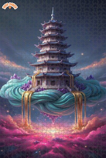 Esranın Dünyası Nebula Palace Double-Layer Framed Wooden Puzzle 1000 Pieces 7...