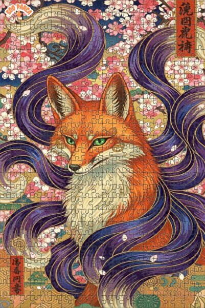 Esranın Dünyası لغز خشبي ذو مزدوج الطبقات إطارًا من Kitsune Art Look 500 قطعة...