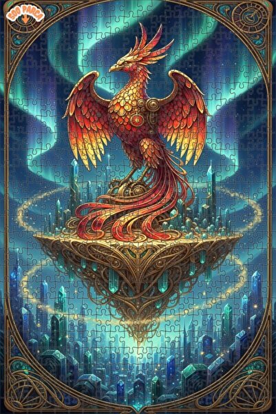 Esranın Dünyası Bird of Doomsday and Crystal City Double-Layer Framed Wooden ...