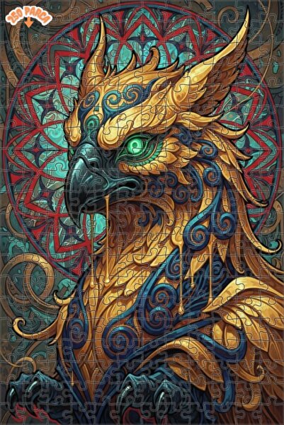 Esranın Dünyası Majestic Griffin Claw Oil Painting Lookalike Double-Layer Fra...