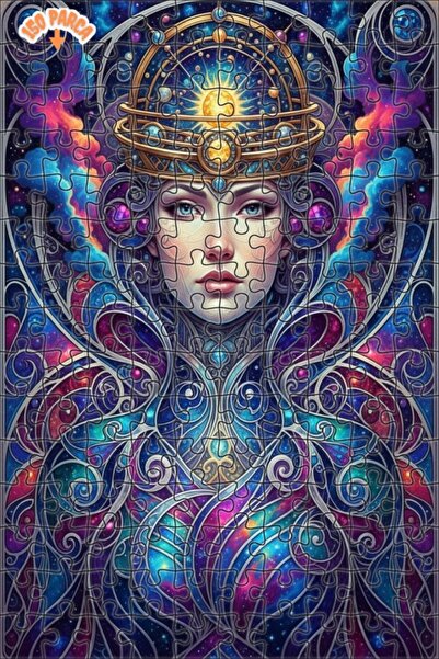 Esranın Dünyası لغز خشبي فني على طراز ملكة الكون مزدوج الطبقات قطعة لغز خشبي ...