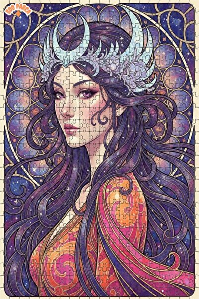 Esranın Dünyası Double Layer Framed Wooden Puzzle 500 Pieces 50X30 with Galac...