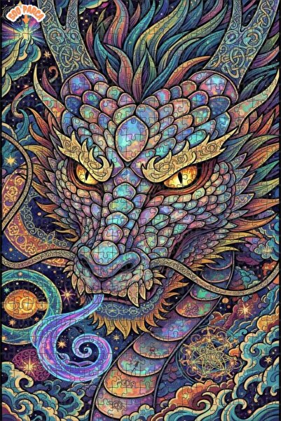 Esranın Dünyası Dragon Dream Oil Painting Lookalike Double Layer Framed Woode...