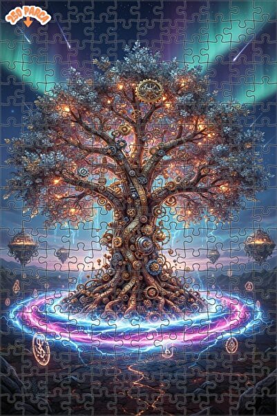 Esranın Dünyası Steam Revolution Tree Wooden Puzzle 250 Pieces 30X30