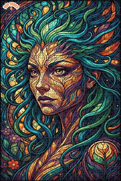 Esranın Dünyası لغز خشبي بمظهر فسيفسائي ملون من ماستر ناتشر، 500 قطعة، 50x30 سم