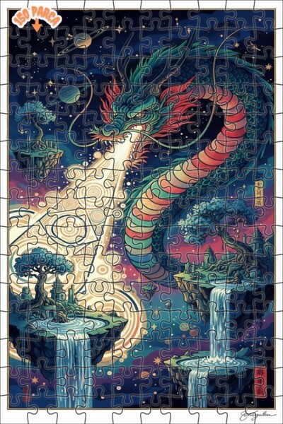 Esranın Dünyası Dragon Universe Double Layer Framed Wooden Puzzle 150 Pieces ...