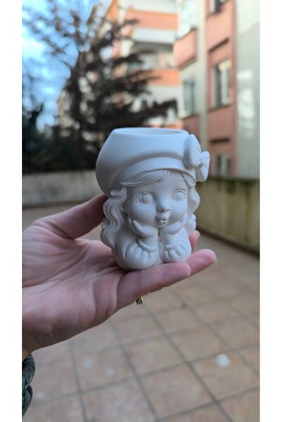 karmaşık hobi evi Taş tozu kız figür kalemlik ham obje