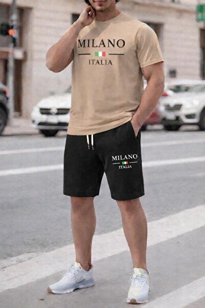 zeag Men's Milano Printed Shorts T-Shirt Set