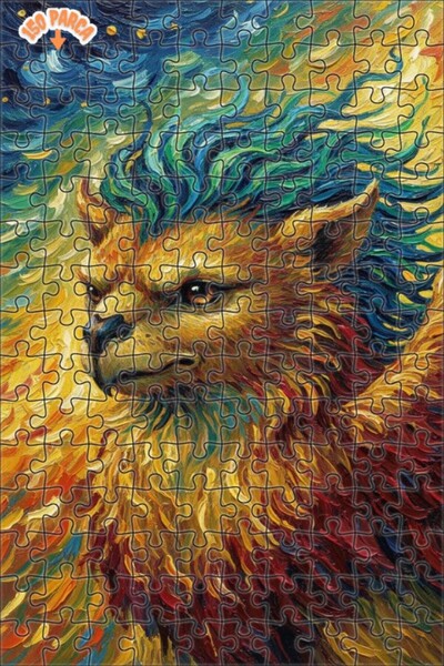 Esranın Dünyası لغز خشبي بتصميم غريفين الغامض بمظهر زيتوني 150 قطعة 20x30