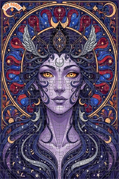 Esranın Dünyası Magical Female Universe Looking Wood Puzzle with Double-Layer...