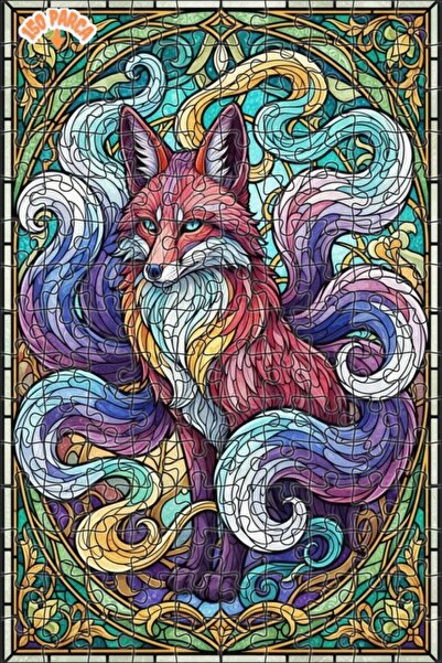 Esranın Dünyası Magical Fox Art Double Layer Framed Wooden Puzzle 150 Pieces ...