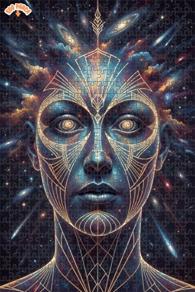 Esranın Dünyası The Face of the Universe Double-Layer Framed Wooden Puzzle 50...