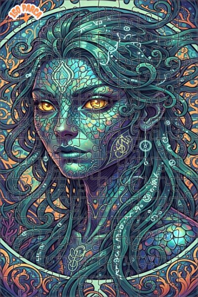 Esranın Dünyası Mysterious Woman Portrait Oil Painting Look Double Layer Fram...