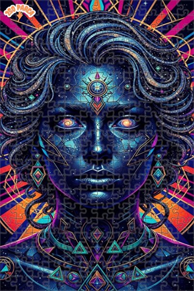 Esranın Dünyası لغز خشبي مؤطر بطبقتين من الفن التجريدي للنساء من كوزميك، 250 ...