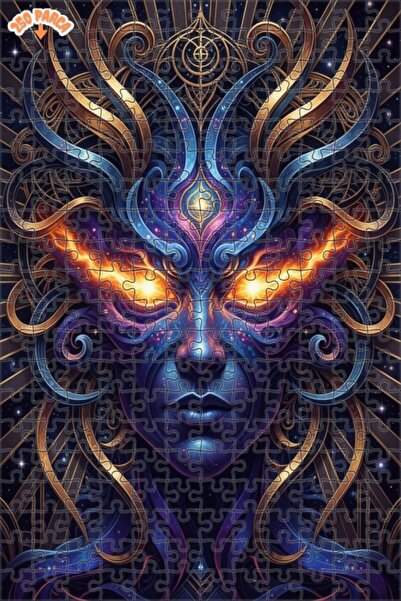 Esranın Dünyası Cosmic Energy Mask Oil Painting Lookalike Double-Layer Framed...