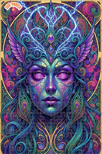 Esranın Dünyası Magical Energy Goddess Oil Painting Lookalike Double-Layer Fr...