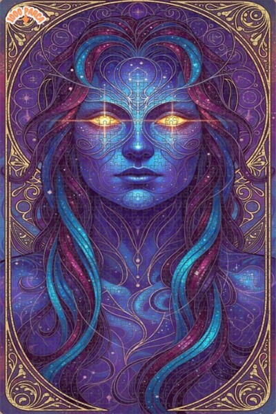 Esranın Dünyası لغز خشبي بإطار مزدوج الطبقات بمظهر لوحة زيتية لإلهة الكون الف...