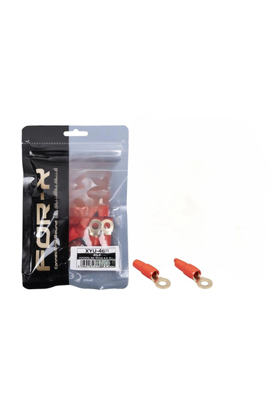 For-X 4 GA Bakır Yalıtımlı Amfi Kablo Ucu – Kırmızı - 2 Adet - Akü İçin Bakır...