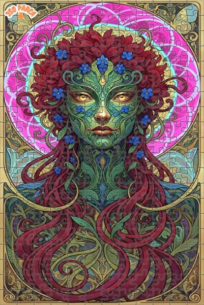 Esranın Dünyası Fantastic Nature Mother Nature Woman Portrait Oil Painting Do...