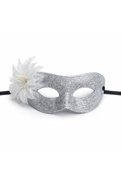 Leyaton Lwlhmrs-Ieg Ieg ™   Silver Glittery Feathered Ball Mask – Women's Par...