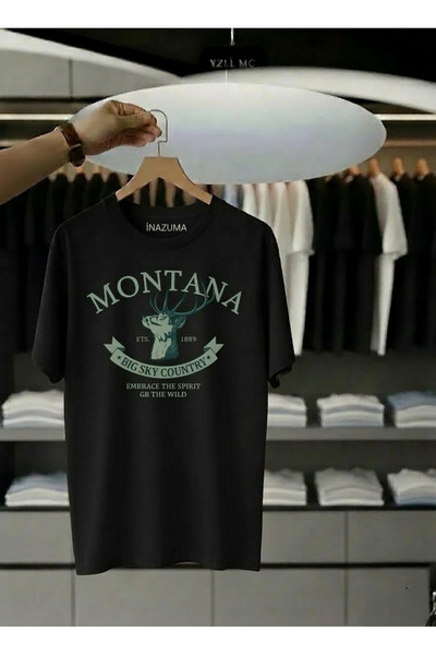 İnazuma Outdoors Unisex Oversize Βαμβακερό T-shirt με στάμπα και κοντό μανίκι...