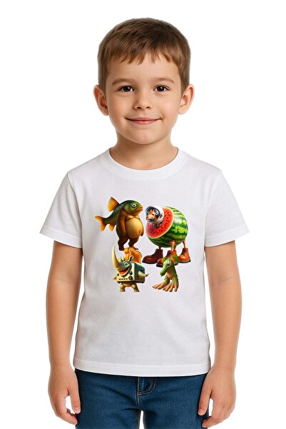 SEDİRLİ Tricou unisex pentru copii Brainot cu imprimeu bumbac moale țesături ...