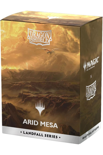 Arcane Tinmen Dragon Shield MTG Landfall Arid Mesa Matte Dual Sleeves 100 buc