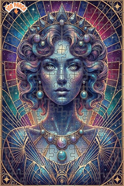 Esranın Dünyası Galaxy Queen Art Nouveau Look Oil Painting Wooden Puzzle 150 ...