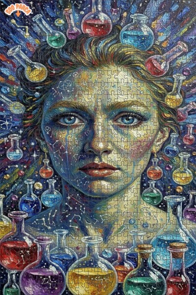 Esranın Dünyası ألغاز الكون لوحة زيتية مكونة من مزدوج الطبقات إطارًا من الخشب...