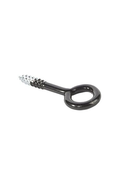 STANDERS Șurub cu inel închis, oțel, 6 x 50 mm, negru (set de 2)