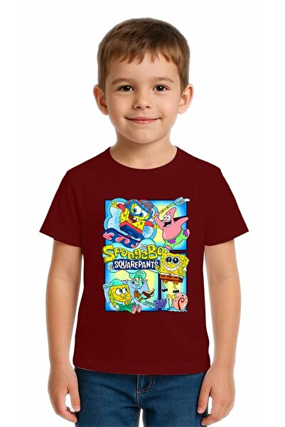 SEDİRLİ Unisex Spongebob Štampano Dječja majica Pamuk komada Pamučni džersej ...