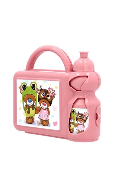 abnturk Ayıcık Temalı Çocuk Beslenme Çantası ve Suluk Seti - Okul Öncesi ve İ...