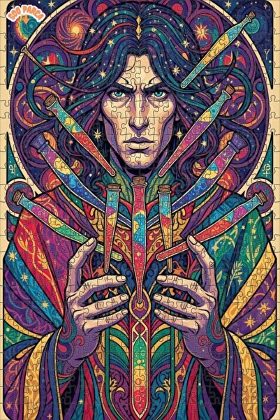 Esranın Dünyası Mysterious Sorcerer Oil Painting Lookalike Modern Art C Doubl...