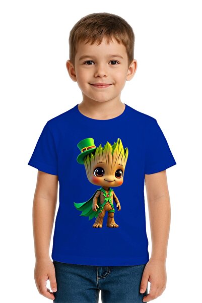 SEDİRLİ Unisex Groot με τύπωμα Παιδικό T-Shirt από χτενισμένο βαμβακερό ύφασμ...